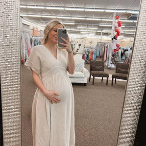 Boho Midi Maternity Dress