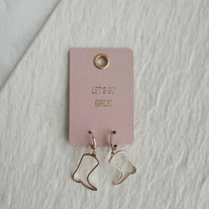 Gold Outline Cowgirl Earrings
