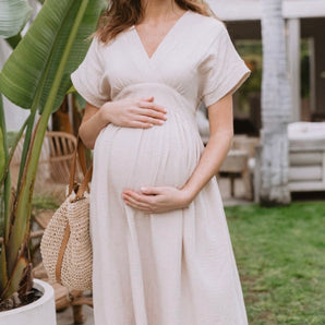 Boho Midi Maternity Dress