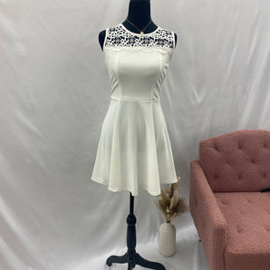 White Lace Topped Dress