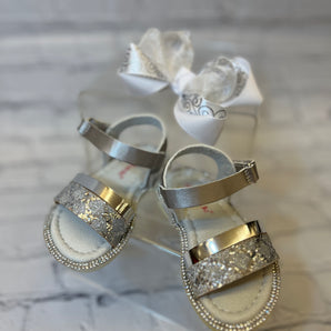 Toddler Silver Rhinestone Sandal