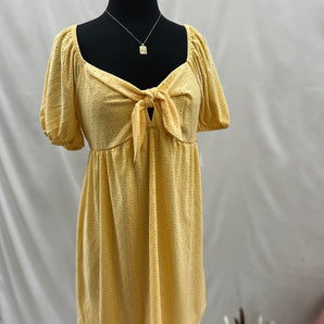 Plus Sunshine Knotted Dress