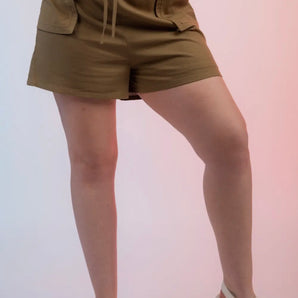 Plus Olive Highwaisted Short